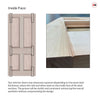 Exterior Colonial Made to Measure 4 Panel Front Door - 57mm Thick - Seven Colour Options