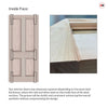 Exterior Colonial Made to Measure 4 Panel Front Door - 57mm Thick - Six Colour Options