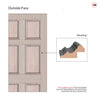 Exterior Colonial Made to Measure 6 Panel Front Door - 57mm Thick - Seven Colour Options