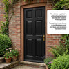 Colonial Exterior 6 Panel Hardwood Wooden Front Door