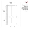 Made to Measure Exterior Straight Top Richmond Front Door - 45mm Thick - Seven Colour Options - Double Glazing