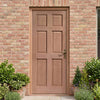 External Door & Frame Set - Colonial 6 Panel Meranti Wooden