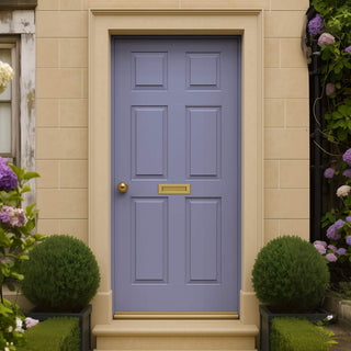 Image: Colonial Exterior 6 Panel Meranti Wooden Front Door - Colour Options