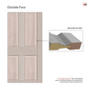 Made to Measure External Colonial 6 Panel Front Door - 45mm Thick - Six Colour Options