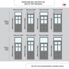 Exterior Colonial 4L 2P Front Door with Transom - Customisable: Size, Colour, Glass Options