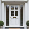 Exterior Colonial 4L 2P Front Door with Two Sidelights - Customisable: Size, Colour, Glass and Sidelight Options