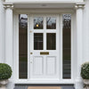 Exterior Colonial 4L 2P Front Door with Two Sidelights - Customisable: Size, Colour, Glass and Sidelight Options