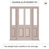 Exterior Colonial 2L 2P Front Door with Two Sidelights - Customisable: Size, Colour, Glass and Sidelight Options