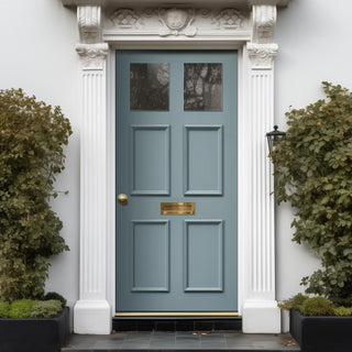 Image: Exterior Colonial Made to Measure Front Door - 45mm Thick - Six Colour Options - Toughened Double Glazing - 2 Pane 4 panel