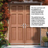 Colonial External Meranti 6 Panel Double Door and Frame Set