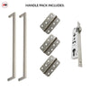 Concord XL 400mm Back to Back Pull Handle Pack - 3 Radius Cornered Hinges - Satin Stainless Steel
