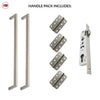 Concord XL 400mm Back to Back Pull Handle Pack - 4 Radius Cornered Hinges - Satin Stainless Steel