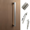 Concord XL 400mm Back to Back Double Door Pull Handle Pack - 6 Radius Cornered Hinges - Satin Stainless Steel