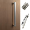 Concord XL 400mm Back to Back Pull Handle Pack - 3 Radius Cornered Hinges - Satin Stainless Steel
