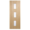 Copenhagen External Oak Front Door - Frosted Double Glazing - Colour Options