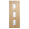 Copenhagen External Oak Front Door - Frosted Double Glazing - Colour Options