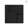 Top Mounted Black Sliding Track & Double Door - Cosmo Black Industrial Door - Laminated - Prefinished