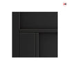 Top Mounted Stainless Steel Sliding Track & Door - Cosmo Black Industrial Door - Laminated - Prefinished