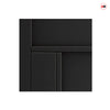 Cosmo Black Industrial Panel Door Pair - Laminated - Prefinished