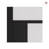 Cosmo Black Industrial Door with Clear Glass - Laminated - Prefinished