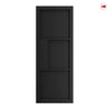 Cosmo Black Industrial Panel Door Pair - Laminated - Prefinished