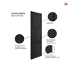 Top Mounted Black Sliding Track & Double Door - Cosmo Black Industrial Door - Laminated - Prefinished