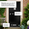 Cottage External Hardwood Wooden Front Door - Bevelled Double Glazed - Colour Options