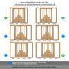 OakRoom Divider - Coventry Contemporary Clear Glass Prefinished Door Pair with Full Glass Sides