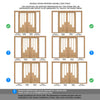 ThruEasi Oak Room Divider - Coventry Contemporary Clear Glass Prefinished Door Pair with Full Glass Sides