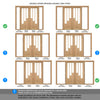 ThruEasi Oak Room Divider - Coventry Contemporary Clear Glass Unfinished Door Pair with Full Glass Sides