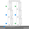 ThruEasi White Room Divider - Coventry Clear Glass Primed Door with Full Glass Side