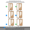 ThruEasi Oak Room Divider - Coventry Contemporary Prefinished Door with Full Glass Side