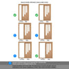 ThruEasi Oak Room Divider - Coventry Contemporary Unfinished Door with Full Glass Side