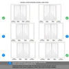 ThruEasi White Room Divider - Coventry Clear Glass Primed Door Pair with Full Glass Sides