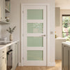 Coventry White Primed Shaker Internal Door - Frosted Glass