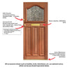 Classic Meranti Wooden Estate Crown Front Door - Double Glazing
