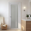 Milano Solid Wood Internal Door UK Made  DD0101F Frosted Glass - Cloud White Premium Primed - Urban Lite® Bespoke Sizes