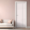 Milano Panel Solid Wood Internal Door UK Made DD0101P - 7 Colour Options Premium Primed - Urban Lite® Bespoke Sizes