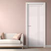Milano Panel Solid Wood Internal Door UK Made  DD0101P - Cloud White Premium Primed - Urban Lite® Bespoke Sizes