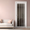 Simona Solid Wood Internal Door UK Made DD0105T Tinted Glass - 7 Colour Options Premium Primed - Urban Lite® Bespoke Sizes
