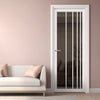 Simona Solid Wood Internal Door UK Made DD0105T Tinted Glass - 7 Colour Options Premium Primed - Urban Lite® Bespoke Sizes