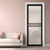 Adina Solid Wood Internal Door UK Made DD0107F Frosted Glass - 7 Colour Options Premium Primed - Urban Lite® Bespoke Sizes