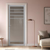 Drake Solid Wood Internal Door UK Made DD0108C Clear Glass - 7 Colour Options Premium Primed - Urban Lite® Bespoke Sizes