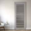 Chord Solid Wood Internal Door UK Made DD0110C Clear Glass - 7 Colour Options Premium Primed - Urban Lite® Bespoke Sizes