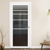 Revella Solid Wood Internal Door UK Made DD0111T Tinted Glass - 7 Colour Options Premium Primed - Urban Lite® Bespoke Sizes