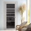 Amoo Solid Wood Internal Door UK Made DD0112T Tinted Glass - 7 Colour Options Premium Primed - Urban Lite® Bespoke Sizes