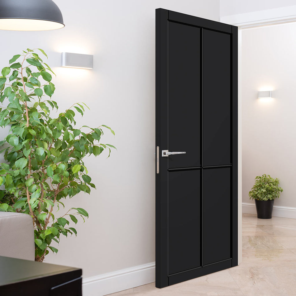 Kora Panel Solid Wood Internal Door UK Made DD0116P - 7 Colour Options Premium Primed - Urban Lite® Bespoke Sizes