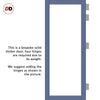 Baltimore 1 Pane Solid Wood Internal Door Pair UK Made DD6301SG - Tinted Glass - Eco-Urban® Heather Blue Premium Primed