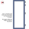 Eco-Urban Baltimore 1 Pane Solid Wood Internal Door Pair UK Made DD6301SG - Frosted Glass - Eco-Urban® Heather Blue Premium Primed