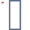 EasiKit Internal Door and Frame Kit - Baltimore 1 Pane Solid Wood Internal Door - Premium Primed - Colour & Glass Options